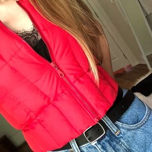 ❂ SOLD VTG Red Puffer Vest